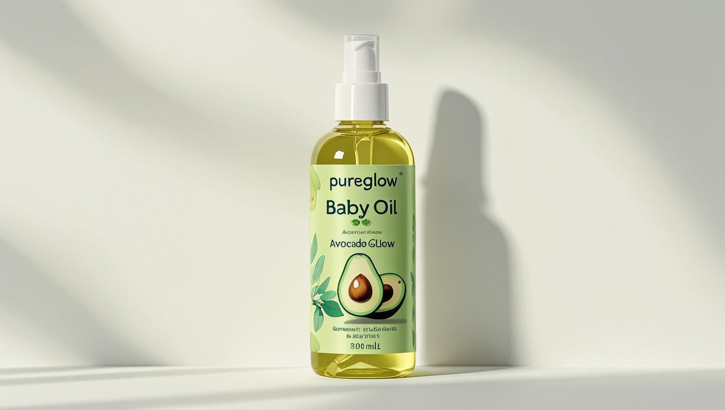 PureGlow Baby Oil – Avocado Glow Edition 🥑
