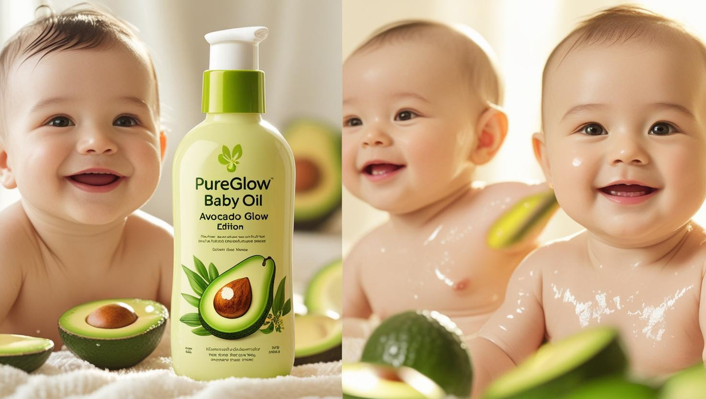 PureGlow Baby Oil – Avocado Glow Edition 🥑